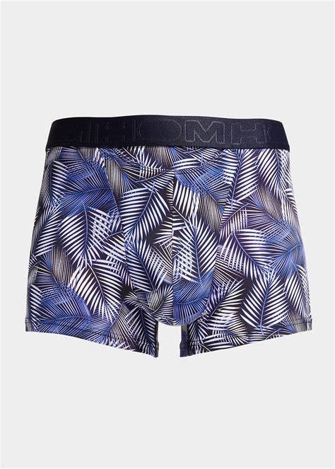 Hom Palm Tree Stretch Boxer Briefs Pra Navy Print Editorialist