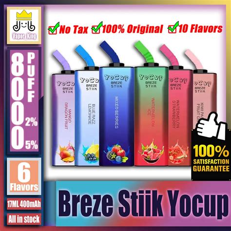 Original Breze Stiik Yocup 8000 8K Puff 8000 8K Rechargeable E