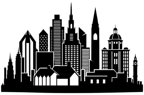 Elegant Urban Skyline Silhouette Design Premium Ai Generated Image