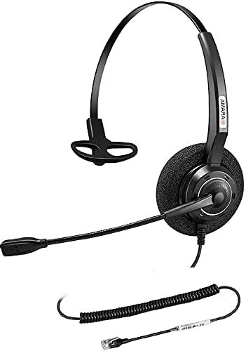 Arama Phone Headset With Noise Canceling Mic And Mute Switch Rj9 Telephone Headset Compatible With