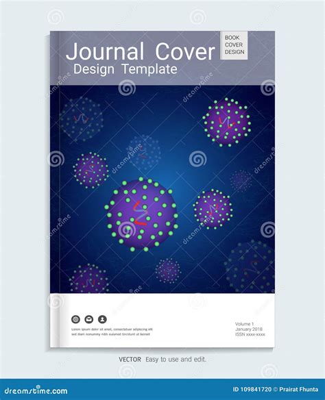 Medical Scientific Academic Journal Cover Design Stock Vector