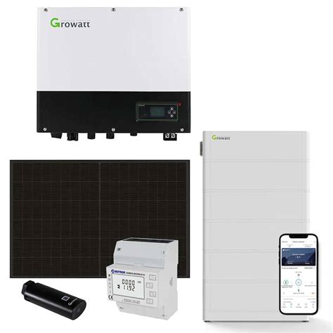 Growatt 6kWp PV Komplettanlage Mit Solarmodulen Und 12 8kWh Speicher