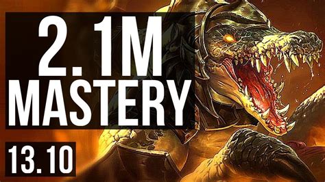 RENEKTON Vs KENNEN TOP 6 1 13 2 1M Mastery 1400 Games KR