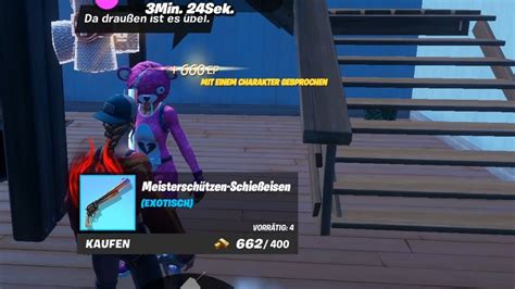 Füge Gegnern mit einer exotischen Waffe Schaden zu Fortnite Tutorial