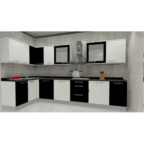 MDF Medium Density Fibreboard L Shape Wooden L Shaped Modular Kitchen