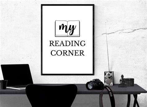 My Reading Corner Set Of 2 Print Wall Decor Book Decor Wall Etsy