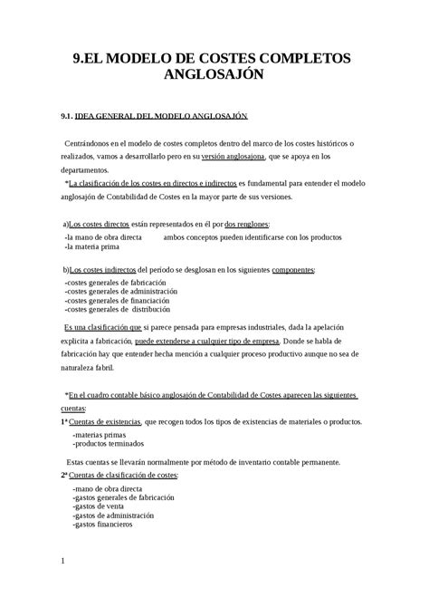 Examen Costes Exámenes De Contabilidad Docsity