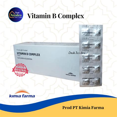 Jual Vitamin B Complex Suplemen Kesehatan Vit B Complex Kimia Farma Shopee Indonesia