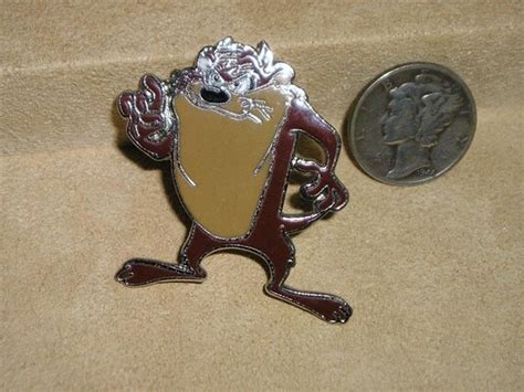 Vintage Enamel Lapel Pin 1993 Tasmanian Devil Taz By Drjewelsvern