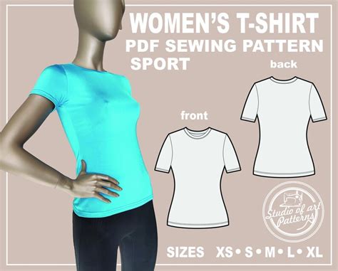 Pattern Womens T Shirt Sewing Pattern Womens Etsy