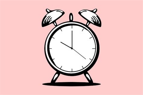 Premium Vector Free Alarm Clock Vector Illustration Silhouette Line Art