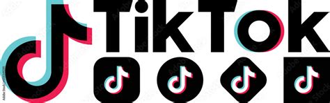 Tiktok Logo Tempale For Social Media Tiktok Glitch Icon Of Social