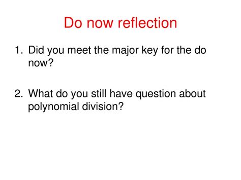 Major Key Finding The Factor Of The Polynomial Ppt Download