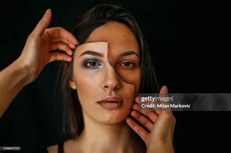 Face Painting Optical Illusion High Res Stock Photo Getty Images