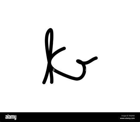 K Letter Signature Logo Stock Photo Alamy