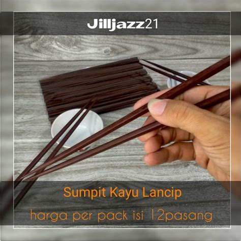 Jual Sumpit Kayu Lancip Sumpit Kayu Jepang Korea Isi Set Shopee