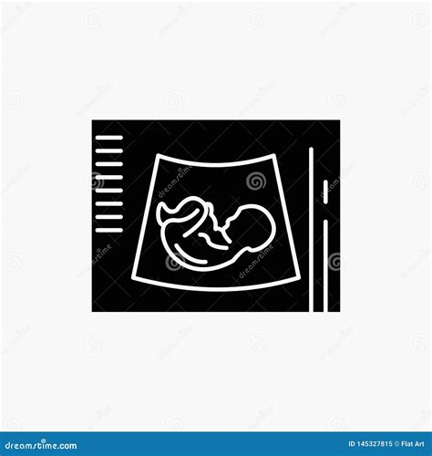 Maternidad Embarazo Sonogram Beb Icono Del Glyph Del Ultrasonido