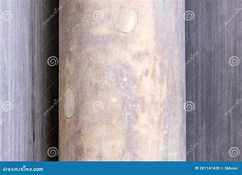 ancient cream marble column texture background   white wall