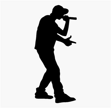 Silhouette Hip Hop Singer Free Transparent Clipart Clipartkey