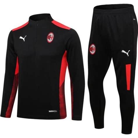 Nouveau AC Milan Survêtement Maillot de Foot Survet Kit 2021 2022 Pas