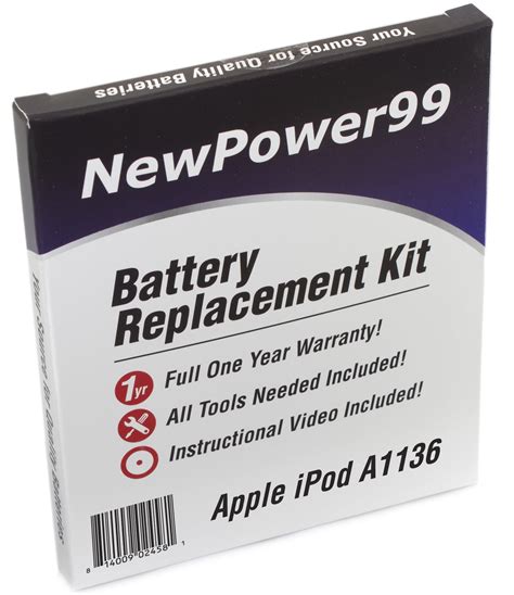 Apple Ipod A1136 Battery Replacement Kit With Tools Video Instructions