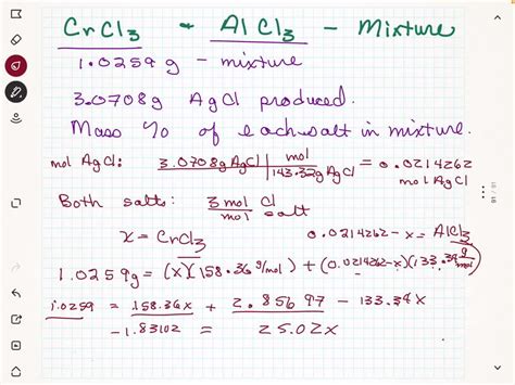 Solved A Mixture Consisting Of Only Sodium Chloride Nacl And