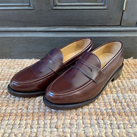 Penny Loafer English Hand Made Shoes By Samuel Windsor Of England Size