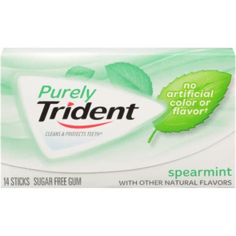 Purely Trident Spearmint Sugar Free Gum 14 Ct Fred Meyer