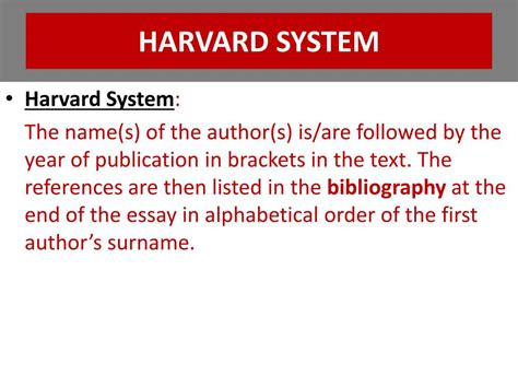 Bibliography Harvard Referencing System