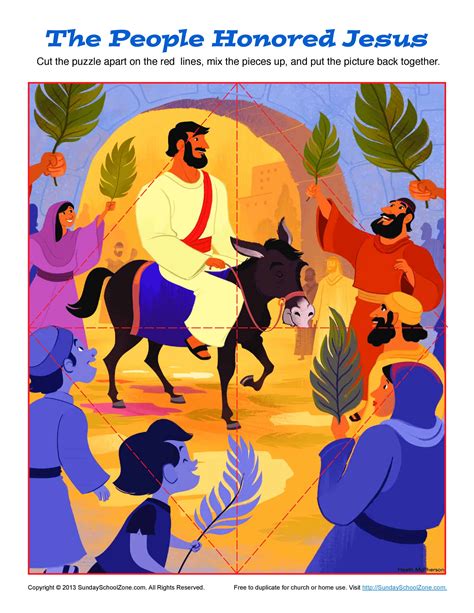 Jesus Triumphal Entry into Jerusalem Puzzle | Bible Activities for Children