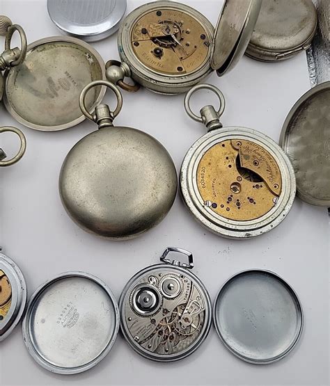 Lot Of Antique Pocket Watches And Parts Movements And Some In Cases Ebay