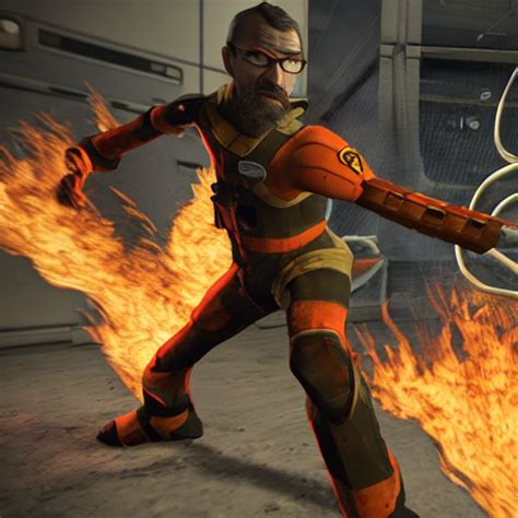 Prompthunt Gordon Freeman Ignites The Flames Of Resistance Against