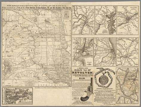 Rand McNally Co S Sectional Map Of The Dakota And The Black Hills