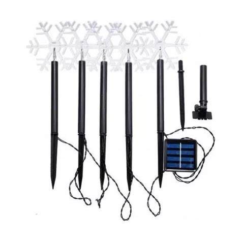 Ripley Pack Luces Solares Exterior Estaca Navidad Led Copo De Nieve