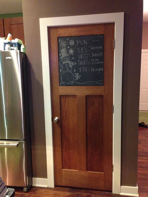 Chalk Board On Our Pantry Door Great For Meal Planning And