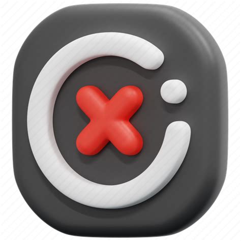 Cancel, user, interface, ui, button, web, 3d icon - Download on Iconfinder