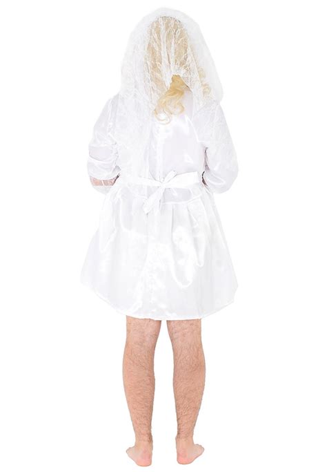 Mens Adult Funny Wedding Dress Bride Stag Party Costume Fancy Dress