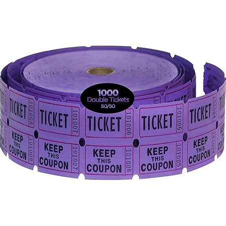 Amazon Indiana Ticket Co Purple Raffle Tickets Double