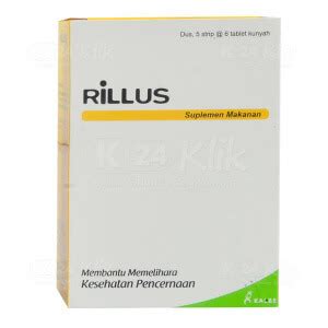 Rillus Tablet Chew Manfaat Dosis Efek Samping