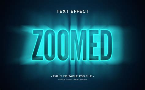 Premium Psd Zoom Text Effect