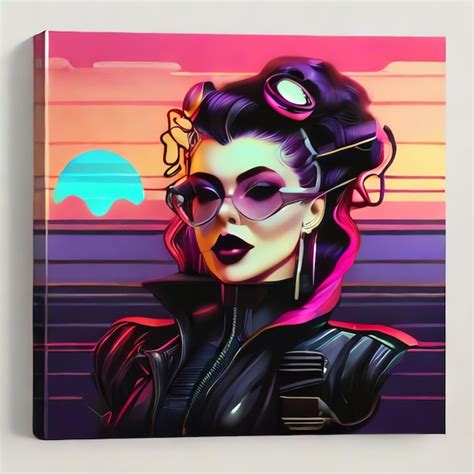 Premium Photo Tshirt Retro Vintage Cyberpunk Style