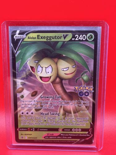 Pokémon TCG Alolan Exeggutor V Full Art Pokemon GO 071 078 Holo Ultra