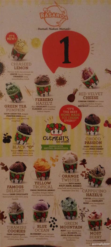 Selalu Diperbarui Menu Clement S Ice Cream Wijaya