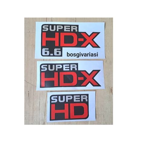 Stiker Mitsubishi Fuso Super Hdx Stiker Super Hdx 66 Super Hd Super