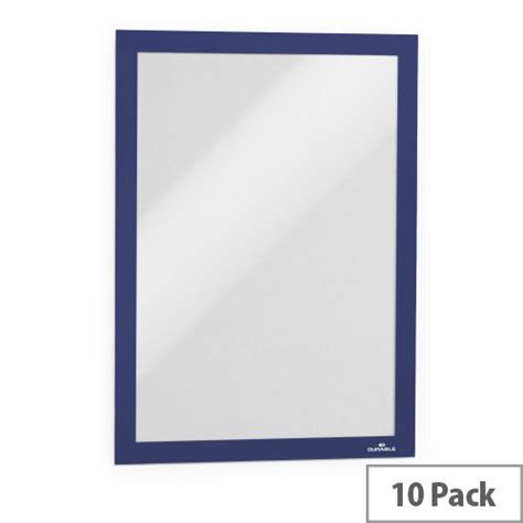 Durable Duraframe Self Adhesive A4 Blue Pack Of 10 4882 07 Hunt