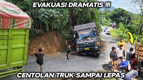 Dramatis Evakuasi Truk Hino Terperosok Di Pahae Jae Youtube