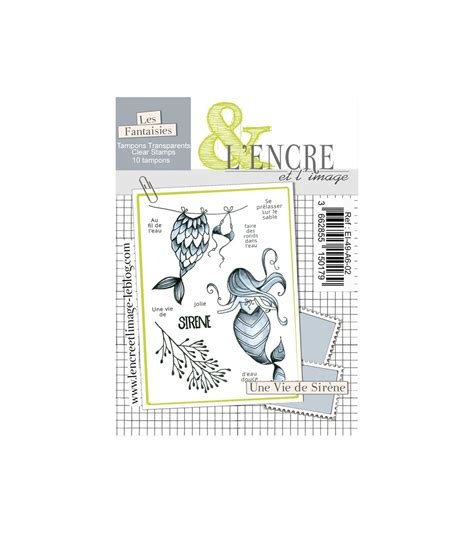 Tampon Clear Une Vie De Sirene L Encre Et L Image Scrapbooking