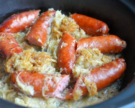 Midweek Slow Cooker Comfort Meal Polish Sausage And Sauerkraut