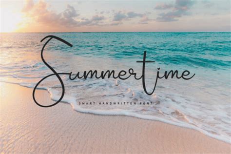 Summertime Font By Shiddiqart · Creative Fabrica