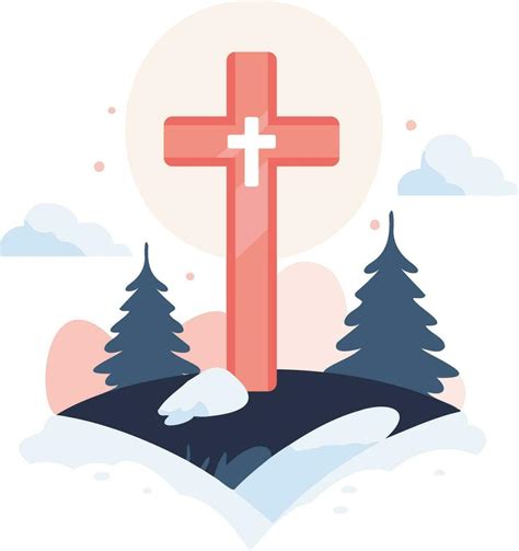 Hand Drawn christmas cross in flat style 26705195 Vector Art at Vecteezy